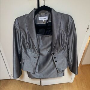 Calvin Klein Women's Grey Jacket & skirt